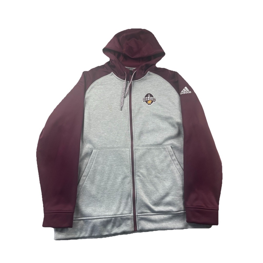 Adidas Central Michigan Chippewas Zip Hoodie 1100 Club Football Team Issued 2XL